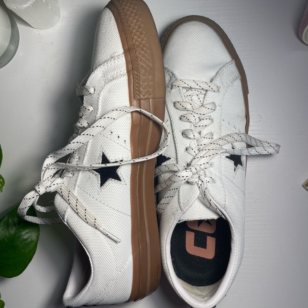 Converse One Star Pro, white, worn a few times, good condition, M8/W9.5
